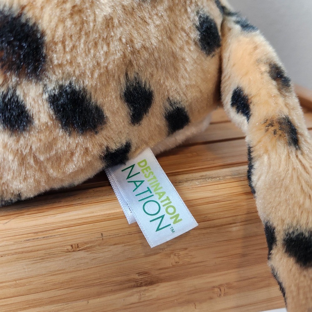 2019 Aurora‎ Destination Nation Sitting Leopard Plush Stuffed Animal 10 in Tall - Picture 6 of 12
